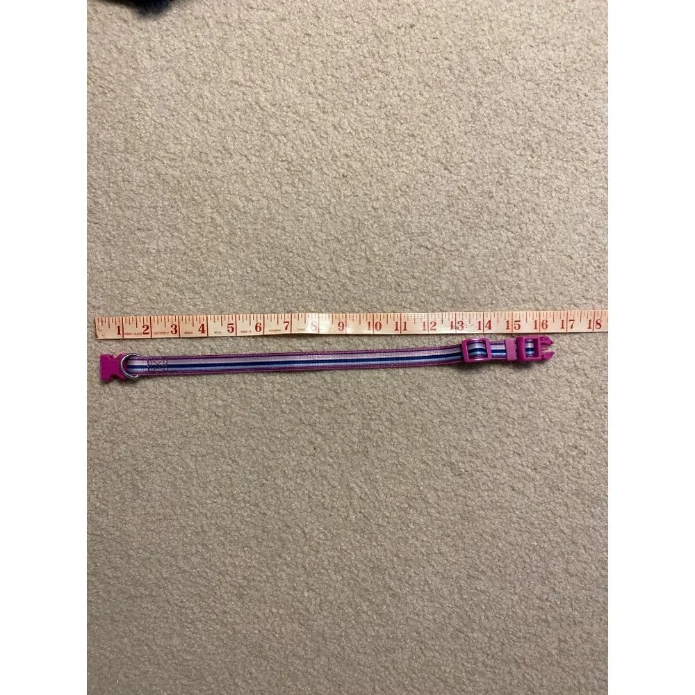 Pastel Stripe Adjustable Dog Collar